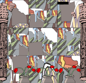 René Bertholo | Pintura. Infografismo E16, 2001. 3,8x5,5 cm