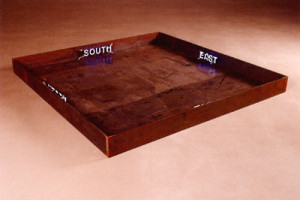  Fernando Calhau | Transfert. S/ Título #336 2002. Aço e neón, 150x150x12 cm 