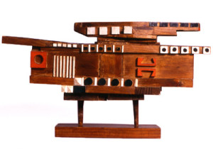 Rocha Correia | Escultura. Esculturas. Madeira policromada, 29x52x16 cm