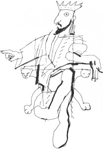 Júlio Pomar | Desenho. Desenhos para o painel Rei Salomão do Tribunal da Moita