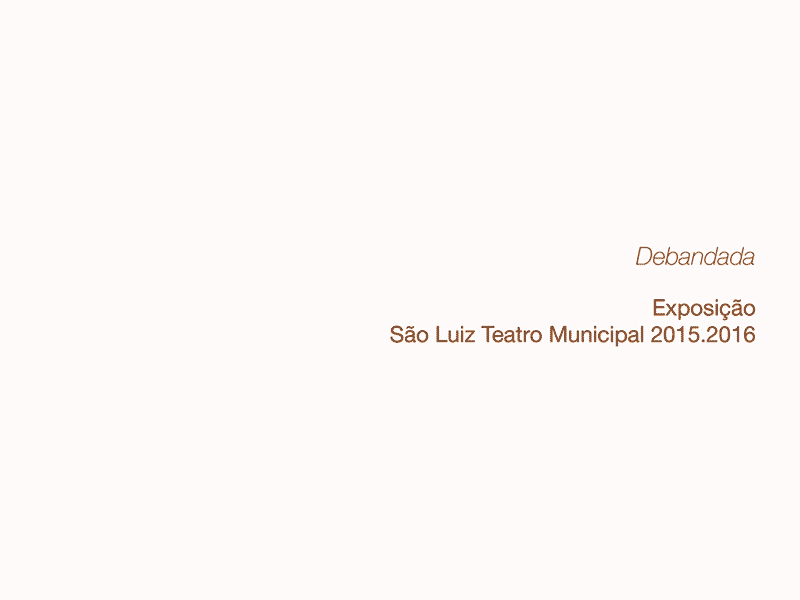 12º 2015/16 - Exposição - Debandada - em parceria com Alkantara Festival, São Luiz Teatro Municipal, Lisboa